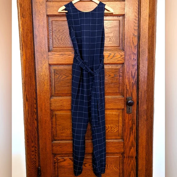 Marine Layer Jumpsuit X-Small Blue Checked - Picture 1 of 7